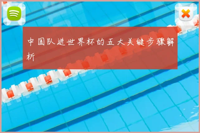 中国队进世界杯的五大关键步骤解析